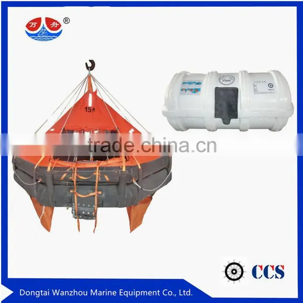 Marine Inflatable Life Raft, Throw-over/Open Reversible Liferaft, Self photo-5