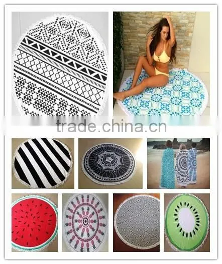 Custom Printed Beach Towel Round Beach Towel for Philippine Market