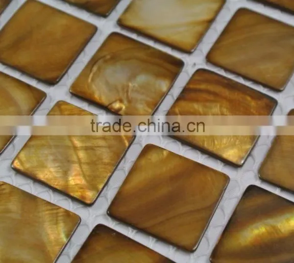 Colored Bronze River Shell Mosaic Tile, Backsplash Tile photo-4