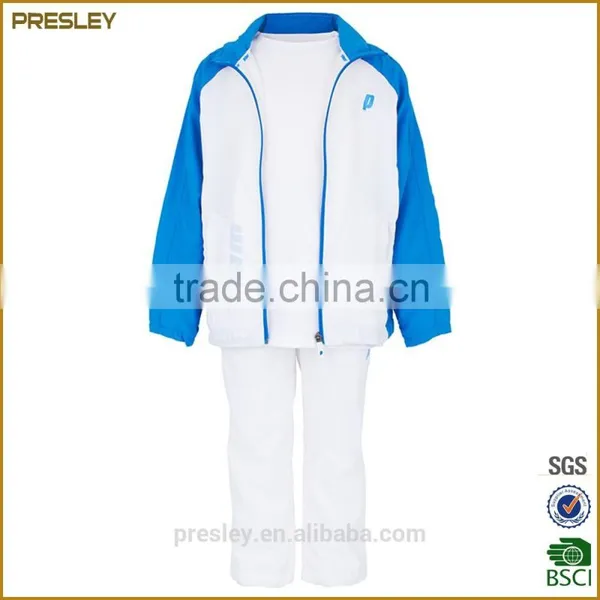 High Quality Stand Collar Blue&white Long Sportswear photo-3