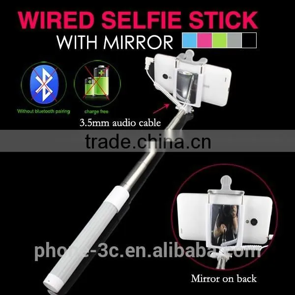 Best Seller Product 2015 Kung fu Stick, Charge Free Cable Take Pole Selfie Stick, Extendable Monopod With Holder photo-5