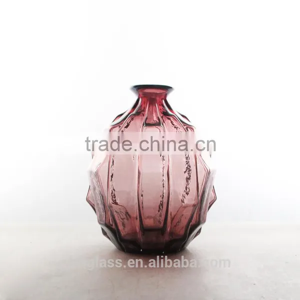 Oval Color Art Glass Vase photo-2