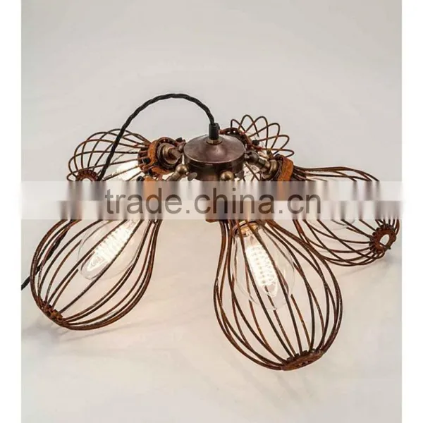 Vintage Metal 4 Bulbs Pendant Lamp for Indoor Decoration photo-2