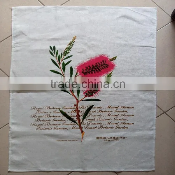 Silkscreen Printed Tea Towel Kitchen Linen Teatowel Printed for Sales &home Decoration photo-4