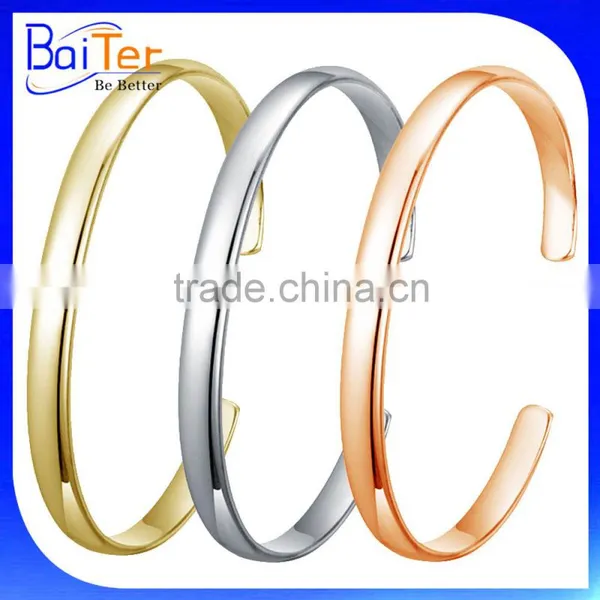 2016 Trend Silver Stainless Steel Personalized Mantra Bangle Bracelet for Women photo-4