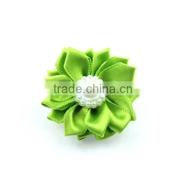 Satin Ribbon Flowers Rhinestone photo-3