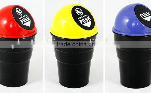 BT05A PP Material Promostional Smart Car Mini Plastic Push Bin With Swing Lid photo-2