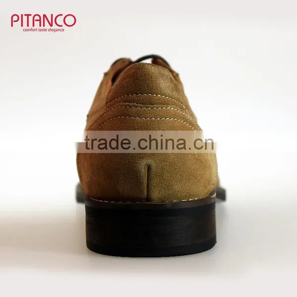Tan Swede Leather Latest Design Mens Derby Shoes photo-5