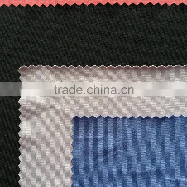 Supply Many Bright Colors of DTY Polyester Spandex Jersey Fabric for T-shirt and Swim Wear photo-2