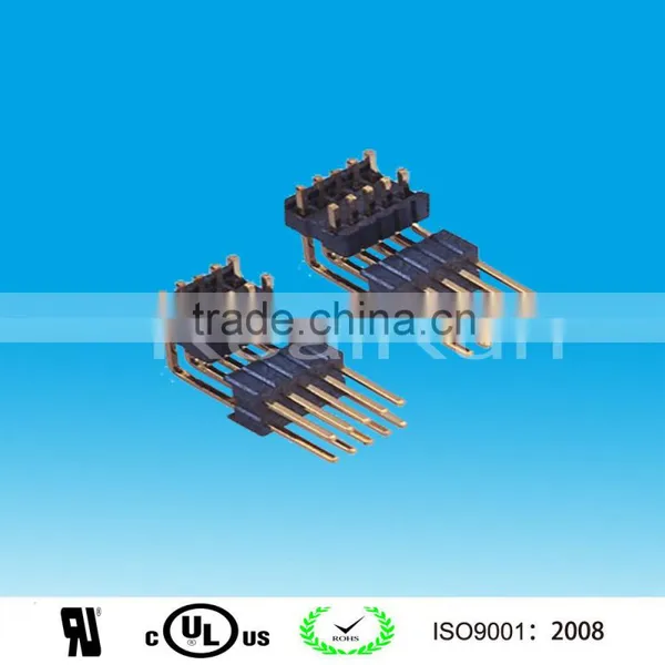 Connector in China 1.27mm Pitch Double Layer Double Row Angle Pin Header
