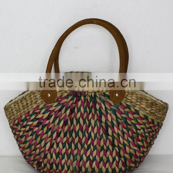 Hot Handmade Water Hyacinth Women Handbag photo-5