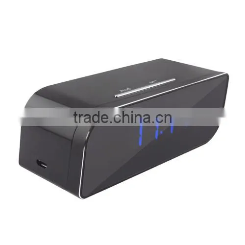 Night Vision 720P HD WIFI CLOCK Wifi Clock Mobile Phone Alarm Clock P2P Wifi Pinhole Hidden Alarm Clock Camera photo-3