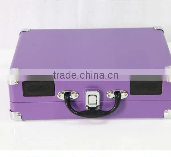Suitcase Turntable Vinyl Record Player Gramophone With Build-in Battery,PC Encoding photo-4