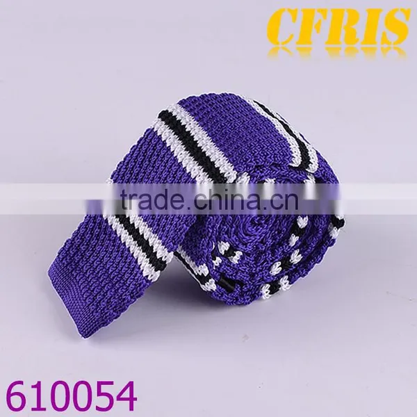 Cotton Knitted Neckties,Hand Knitted Ties,Strip Neckties photo-3