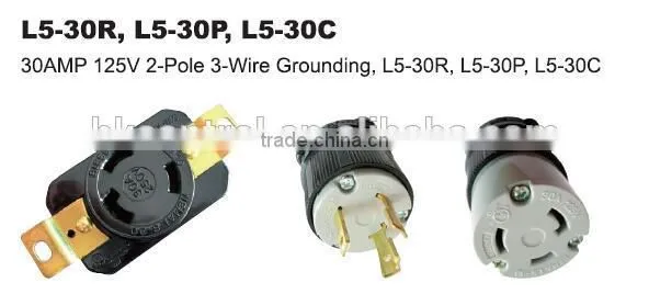 Locking Devices 30AMP 125V 2-pole 3-wire Grounding L5-30R L5-30P L5-30C photo-4