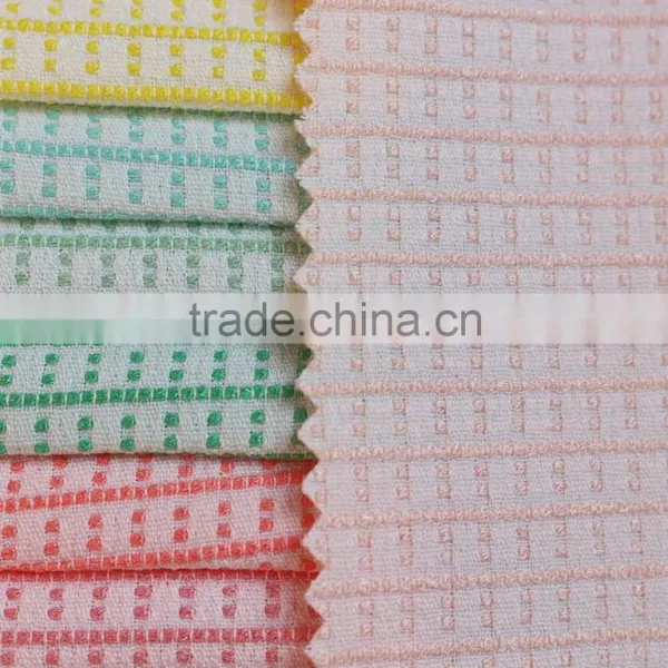 100% Polyester 3D Stripe Jacquard Fabric for Dress