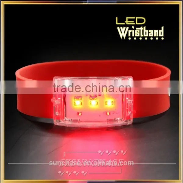 Flashing Sillicon Wristband/ Bracelet for Gift or Promotional
