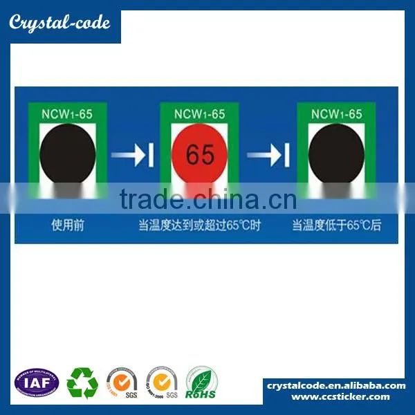 Wholesale Single Use Irreversible PVC Waterproof Temperature Change Label photo-4