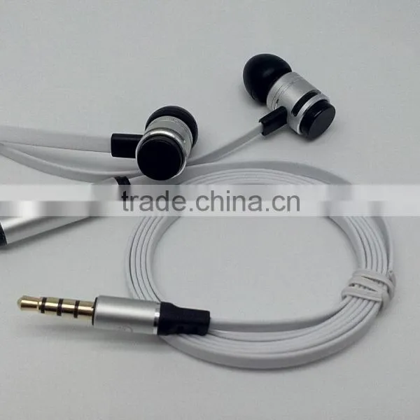 Fashion China Earphone Silion Earbuds With Flat Cable photo-2