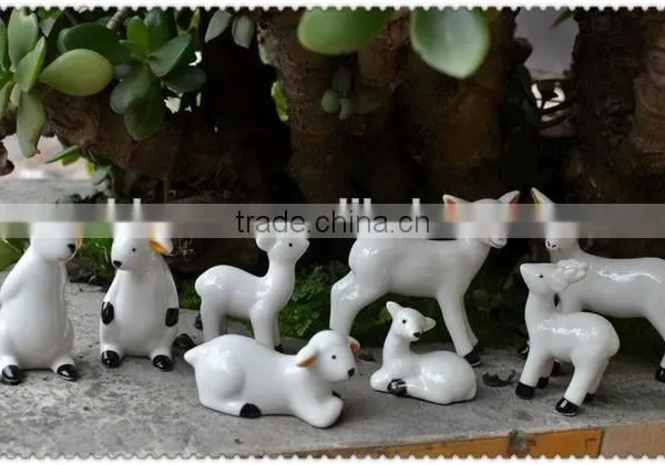 Ceramic White Animal Figurine Ornament Small Figurine photo-2