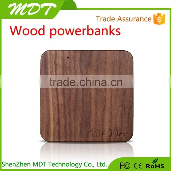 Universal Larger Capacity Wooden or Bamboo 10400 Power Bank photo-3