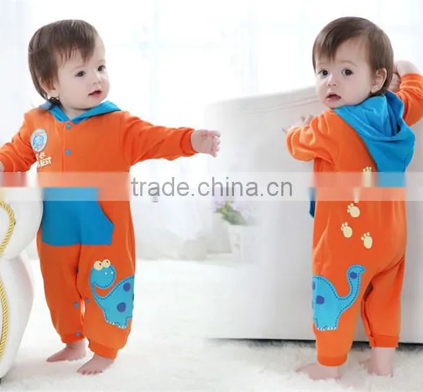 Newborn Baby Rompers Orange Blue Wholesale Baby Boy Online Clothing Store photo-2