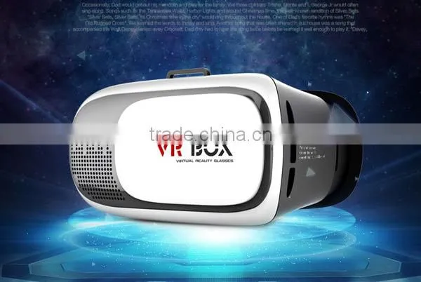 2016 hot selling High quality virtual reality vr box 3d glasses, ABS plastic 2nd genaration vr box 2.0 for Apple IOS, Android