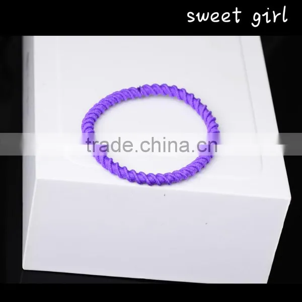 Popular Elastic Hair Bands Ties Ponytail Hair Holder Hair Rope Round Shape-F12 photo-4