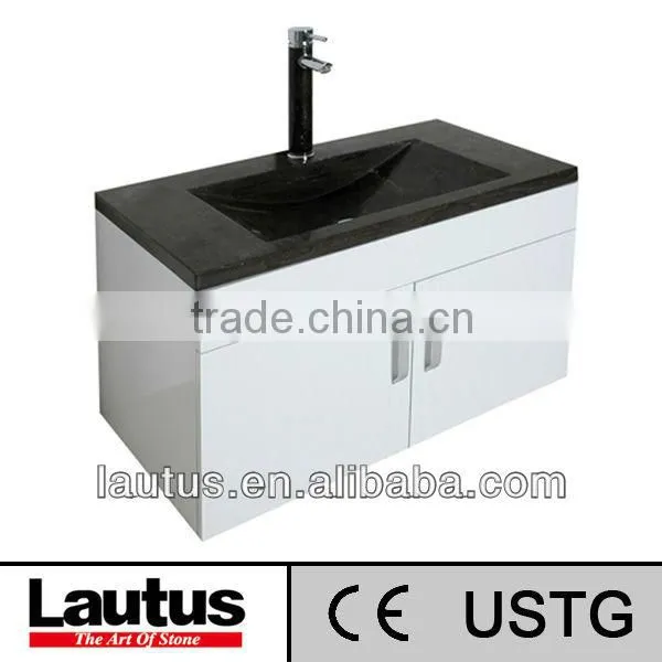 Modern Irregular Shape Whole Set Bathroom Vanity With Marble Sink