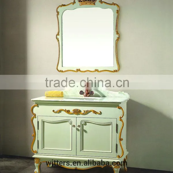 WTS-1622 Foshan Special Discount 30 Inch Modern Wooden Bathroom Vanity Floor Mounted photo-2
