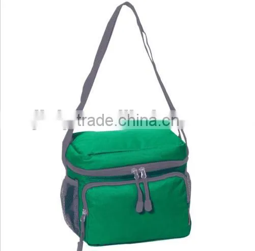 Green & Grey Insulated Cooler School Work Tote Lunch Bag