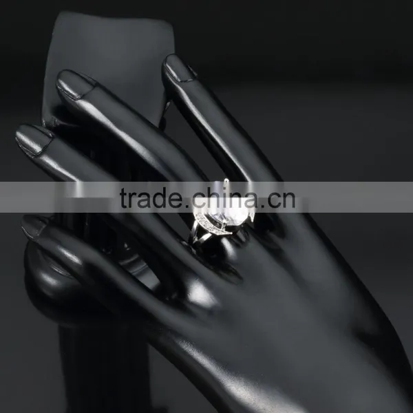 Sparkling Big White Cubic Zircon Ring 18k Gold Plated Jewelry for Wedding Party Size#6,7,8 photo-5