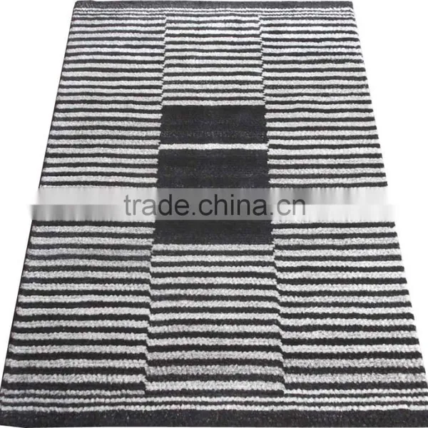 Brown/Cream Hand Woven 100% Wool Shaggy Rugs