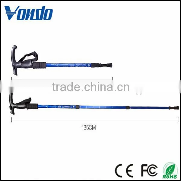 Good Quality 6061 Aluminum Outdoor Alpenstock Trekking Pole Hiking Flexible Walking Sticks photo-6