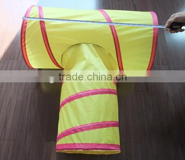 2015 New Arrive T Style Cat Tunnel Pet Toy Wholesale Candy Color Polytser Cat Tunnel photo-3