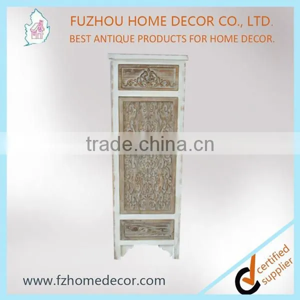New Coming Antique Tall Wood Cabinet With Many Drawers With Carved Decors photo-3
