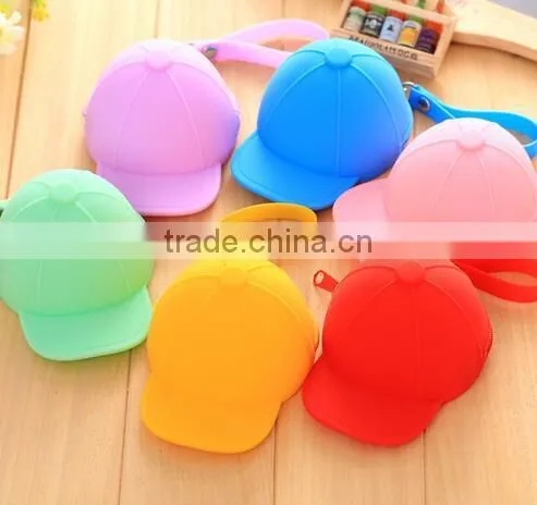 Cy277 Creative Small Silicone Hat Coin Purse Cute Kids Cartoon Mini Wallet Kawaii Bag Coin Pouch Children Purse photo-6