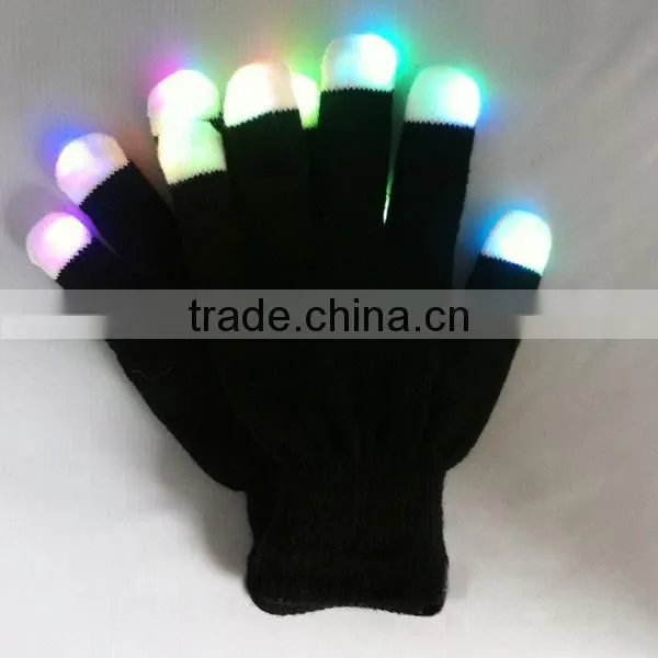 Wholesale LED Light Gloves, Black Acrylic Touch Screen Gloves, Custom Fashion Black Gloves photo-5
