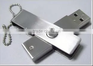 Stainless Steel Swivel USB Stick, Rotary USB Memory