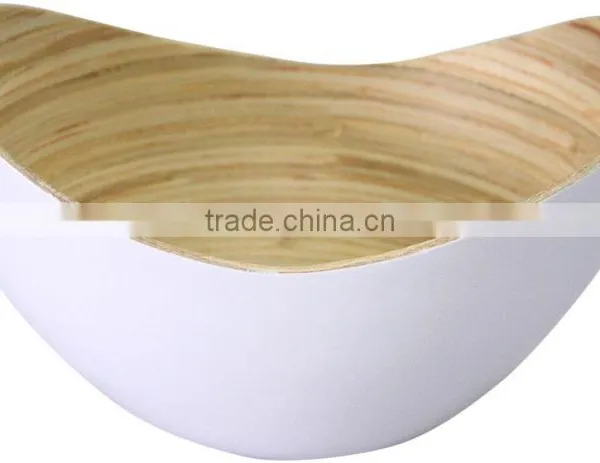 Spun Bamboo Salad Bowls, Lacquered Bamboo Salad Bowls photo-3