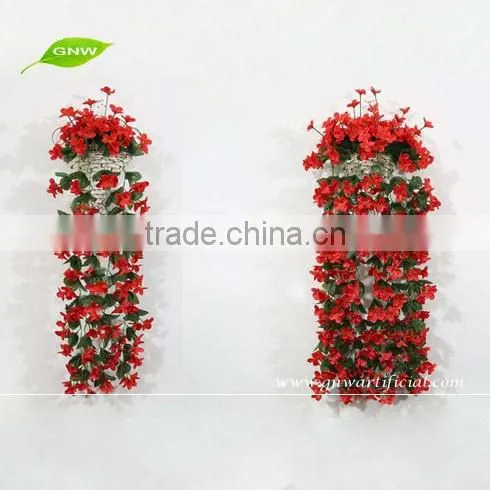 GNW FLV04 Customized Length Plastic Artificial Flowers Vine Green Leaf Hanging Vine photo-2