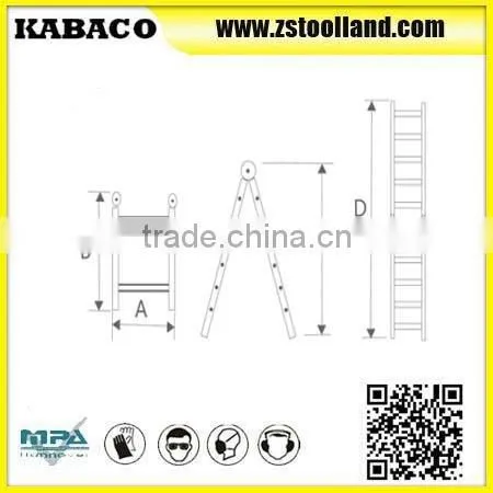 2015 Hot Sell Double Aluminum Telescopic Ladder photo-2