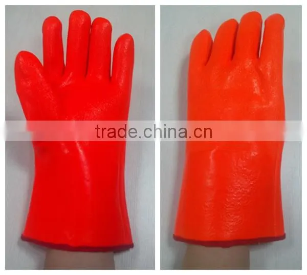DDSAFETY 2017 Fluorescence Orange PVC Safety Glove photo-2