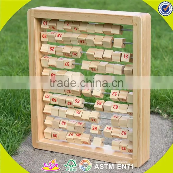 Wholesale Baby Wooden Teacher Abacus Role Play Kids Wooden Teacher Abacus Hot Sale Children Wooden Teacher Abacus W12C006 photo-3