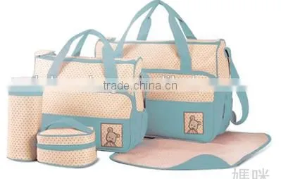 Wholesale Durable 5pc Set Baby Diaper Bag With Polyester photo-4