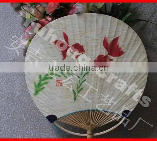 Top Sale Novelty Promotional Round Paper Hand Fan photo-3