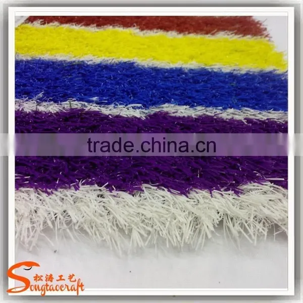 Wholesale Color Artificial Grass Landscaping Plastic Lawn Artificial Grass for Futsal Encryption Green Artificial Grass Factory photo-2