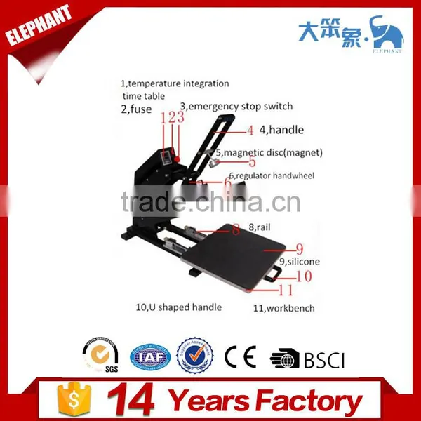 Factory Wholesale Magnetic T Shirt Heat Press Machine 40*50cm Size With High Pressure photo-2
