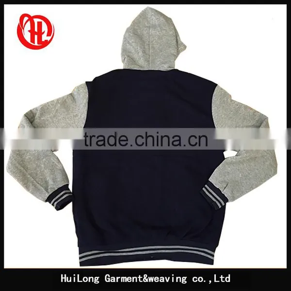 Button Closed Strip Hoody Jacket Mens Polyester Jacket photo-2
