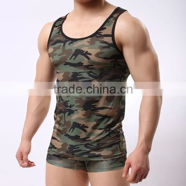 Latest Summer Camouflage Sport Wear Vest Mens Training Inner Waistcoat Vest photo-3